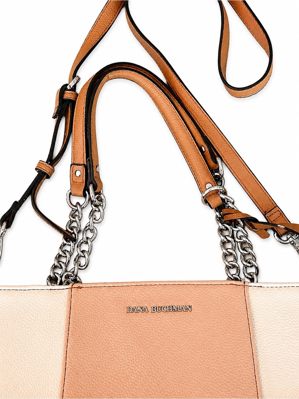 Dana Buchman Colorblock Tote Shoulder Bag with Crossbody Strap - Picture 4 of 6